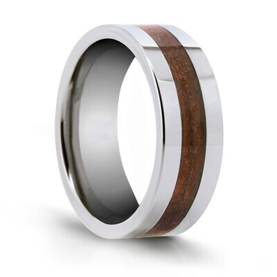 Tungsten with Wood Band Tungsten with Wood Band