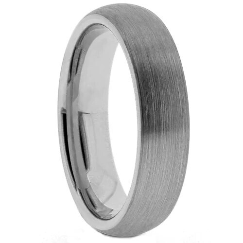 Gray Tungsten Brushed Narror Band