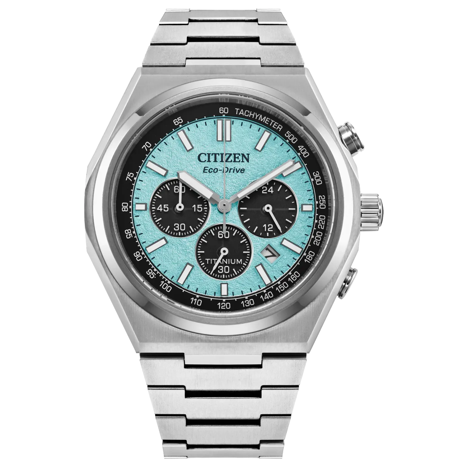Citizen Zenshin Chrono Super Titanium Teal Dial Watch Citizen Zenshin Chrono Super Titanium Teal Dial Watch