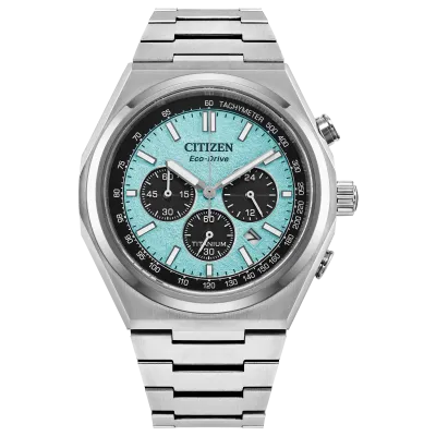 Citizen Zenshin Chrono Super Titanium Teal Dial Watch Citizen Zenshin Chrono Super Titanium Teal Dial Watch