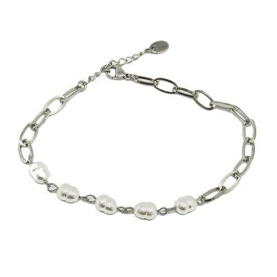 Stainless Steel Faux Pearl Bracelet Stainless Steel Faux Pearl Bracelet