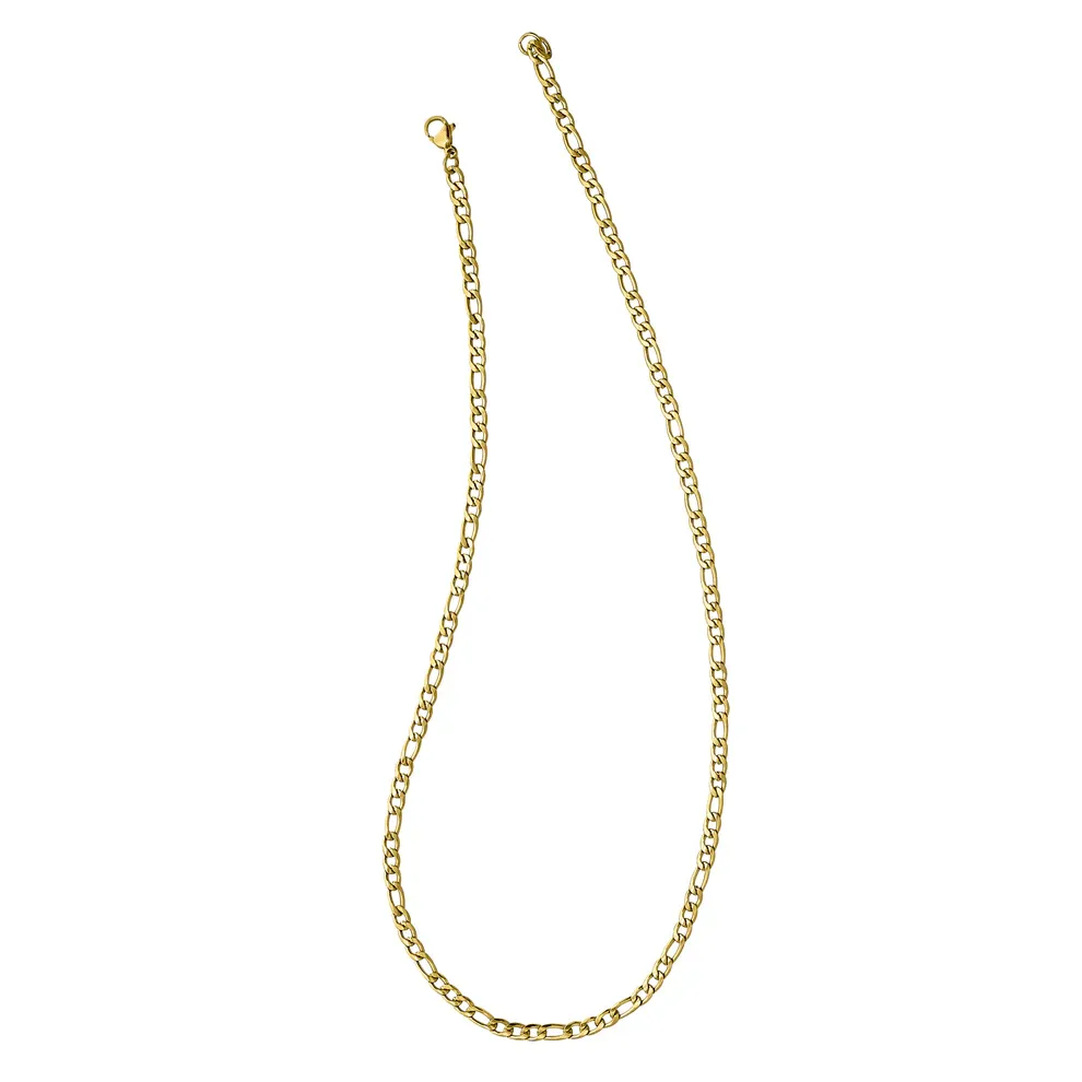 Legere Yellow Gold Plated Stainless Steel Figaro Chain Legere Yellow Gold Plated Stainless Steel Figaro Chain