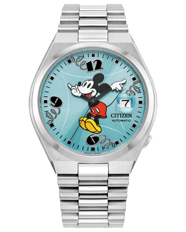 Citizen Disney Light Blue Mickey Mouse Tsuyosa Automatic Watch