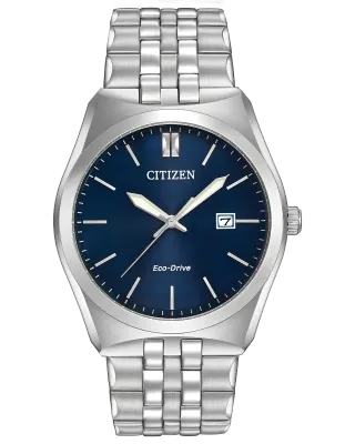 Citizen Silver Tone Blue Dial Corso Watch Citizen Silver Tone Blue Dial Corso Watch