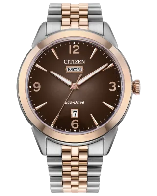 Citizen Two-Tone Brown Dial Rolan Watch Citizen Two-Tone Brown Dial Rolan Watch