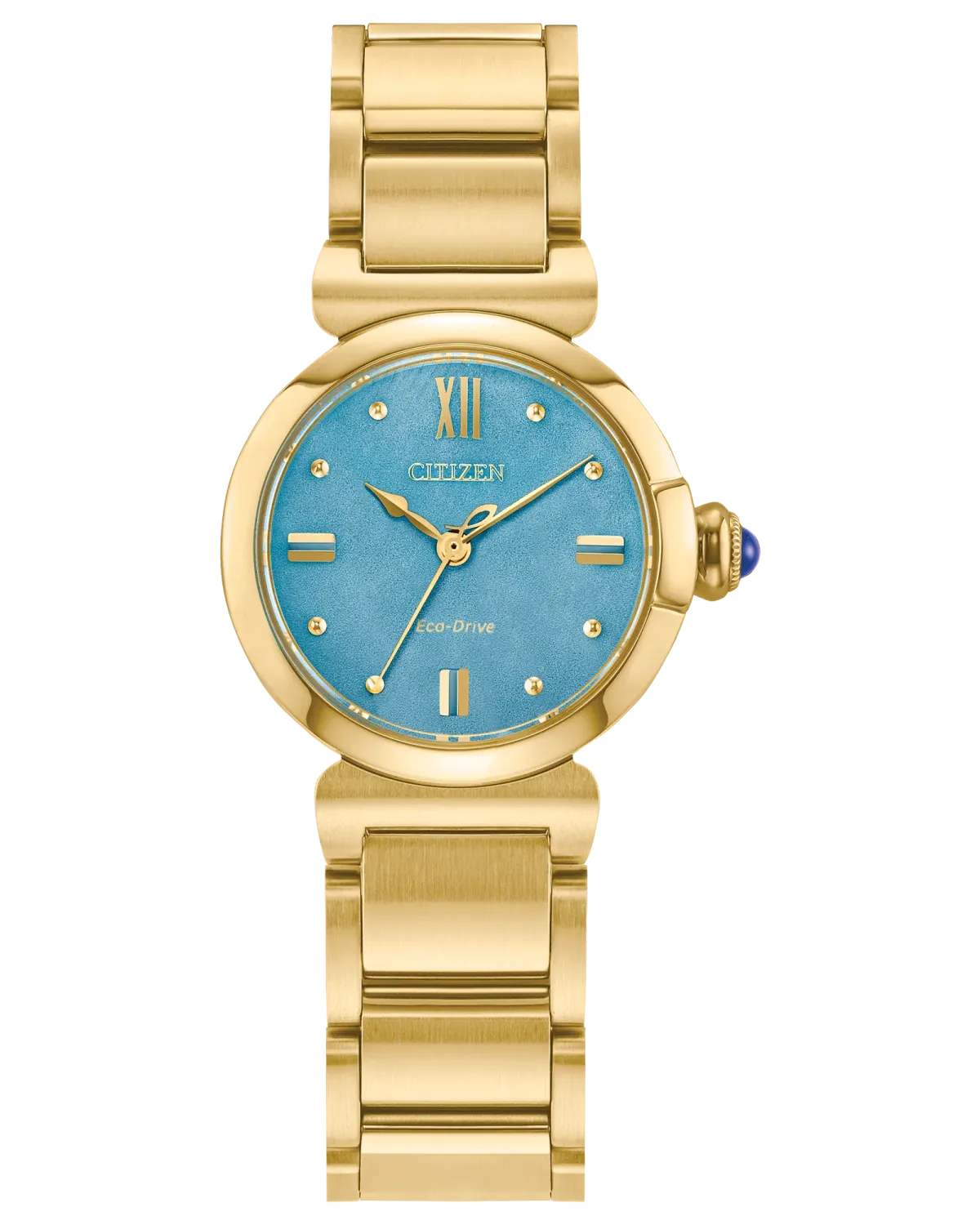 Citizen Gold Tone Light Blue Dial L Mae Watch
