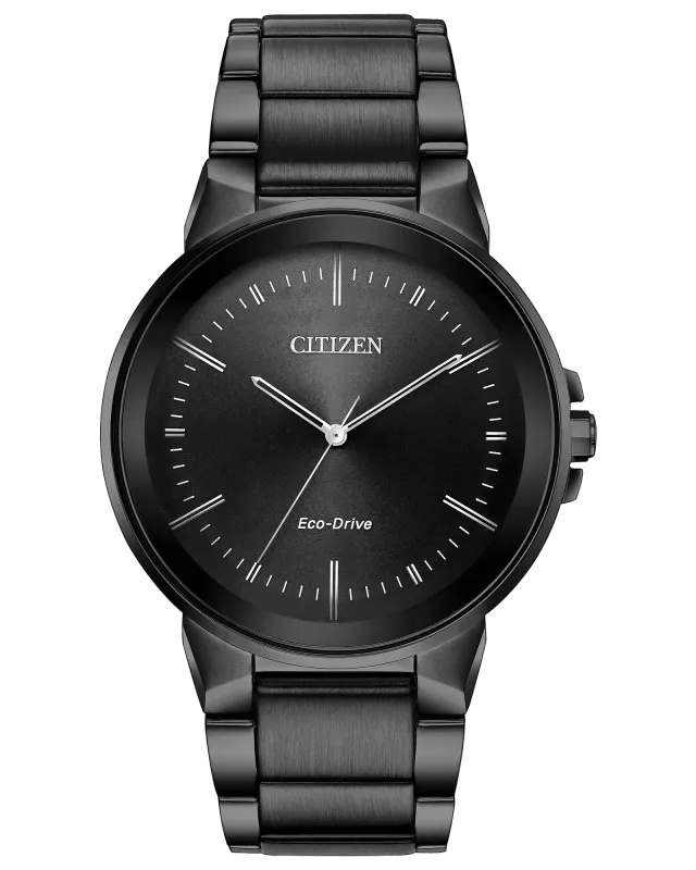 Citizen All Black Stainless Steel Band Axiom Watch