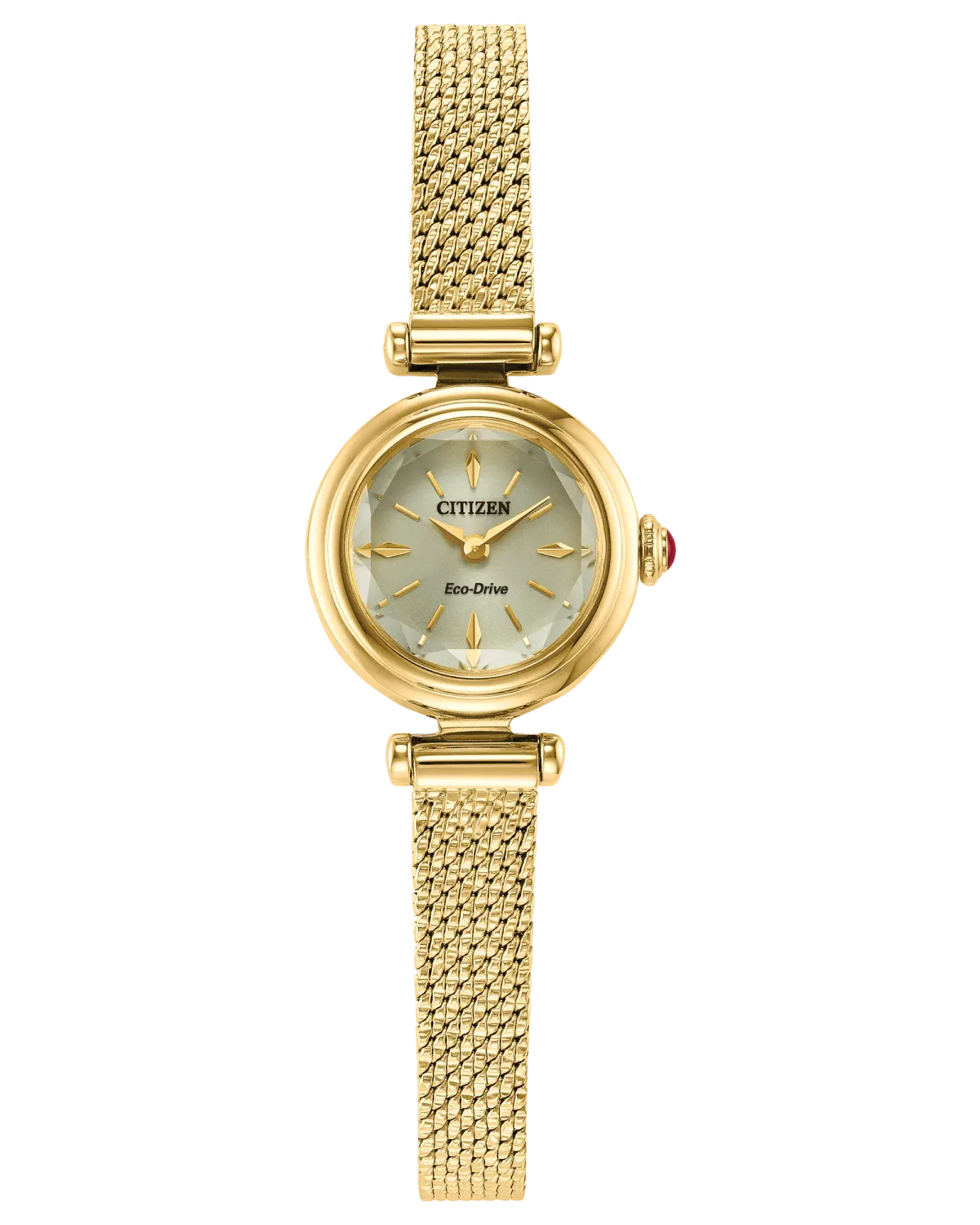 Citizen Gold Tone Mesh Round Champagne Dial Fio Watch Citizen Gold Tone Mesh Round Champagne Dial Fio Watch