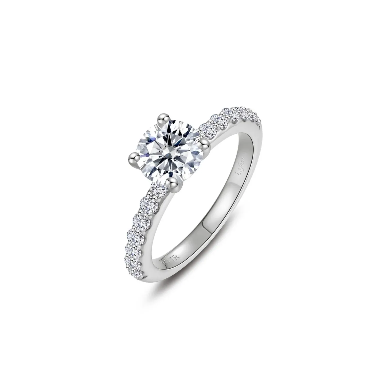 Silver Round Cubic Zirconia and Round Accents Ring Silver Round Cubic Zirconia and Round Accents Ring