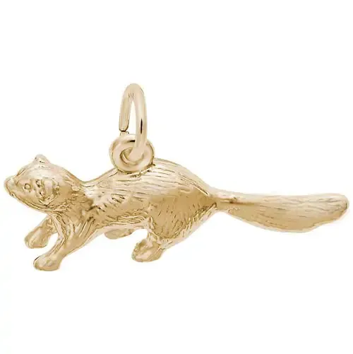 Yellow Gold-Plated Ferret 3D Charm Yellow Gold-Plated Ferret 3D Charm
