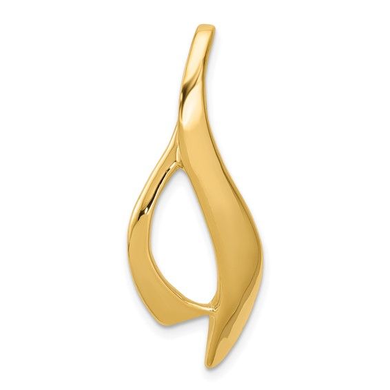 14KT Yellow Gold Freeform Design Slide Pendant