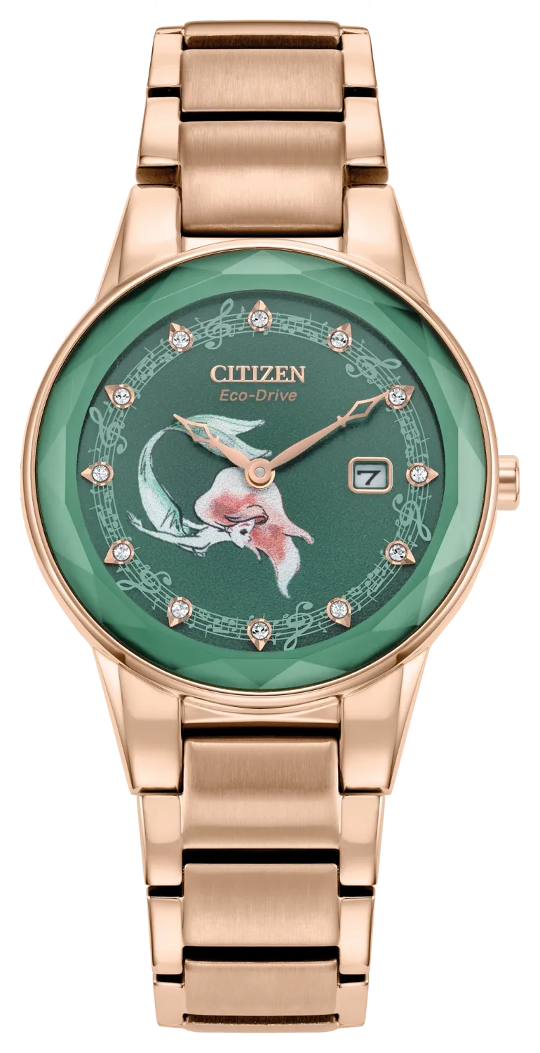 Citizen Disney Ariel Green Dial Rose Gold-Tone Watch Citizen Disney Ariel Green Dial Rose Gold-Tone Watch