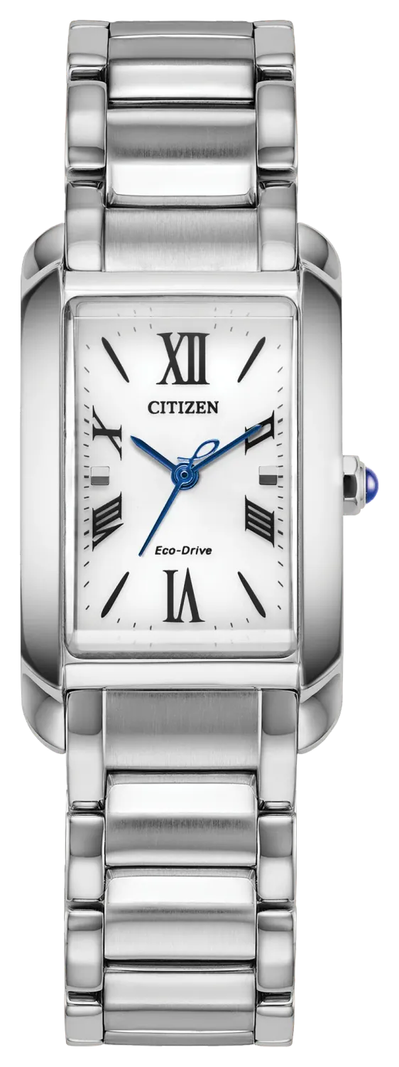 Citizen L Bianca White Rectangle Dial Stainless Steel Watch Citizen L Bianca White Rectangle Dial Stainless Steel Watch