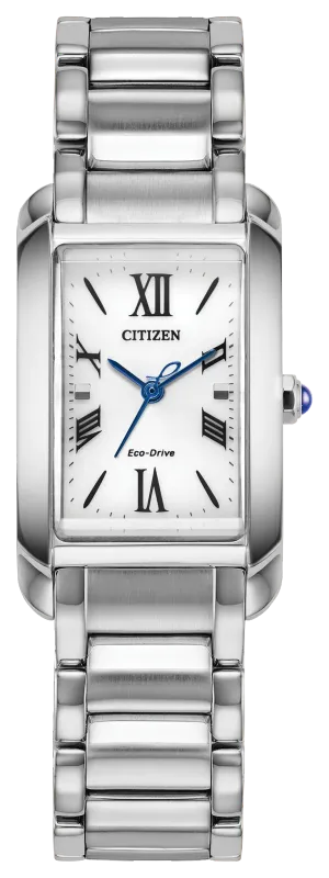 Citizen L Bianca White Rectangle Dial Stainless Steel Watch