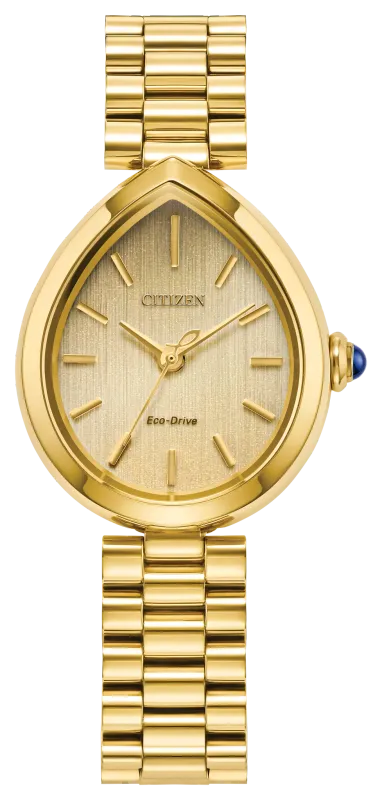 Citizen L Rainell All Gold-Tone Droplet Dial Watch