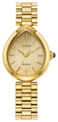 Citizen L Rainell All Gold-Tone Droplet Dial Watch