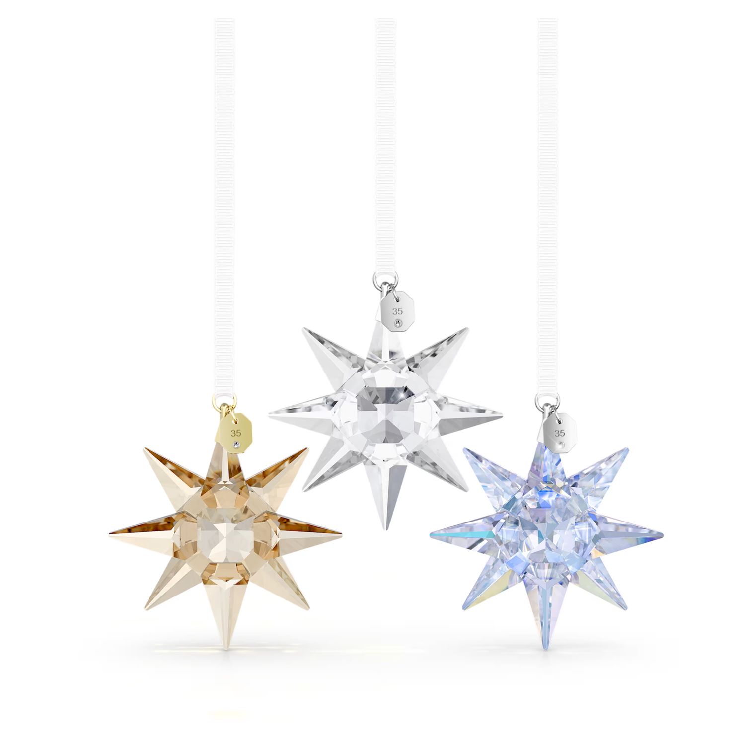 Swarovski 35th Anniversary Multicolored Star Ornament Set