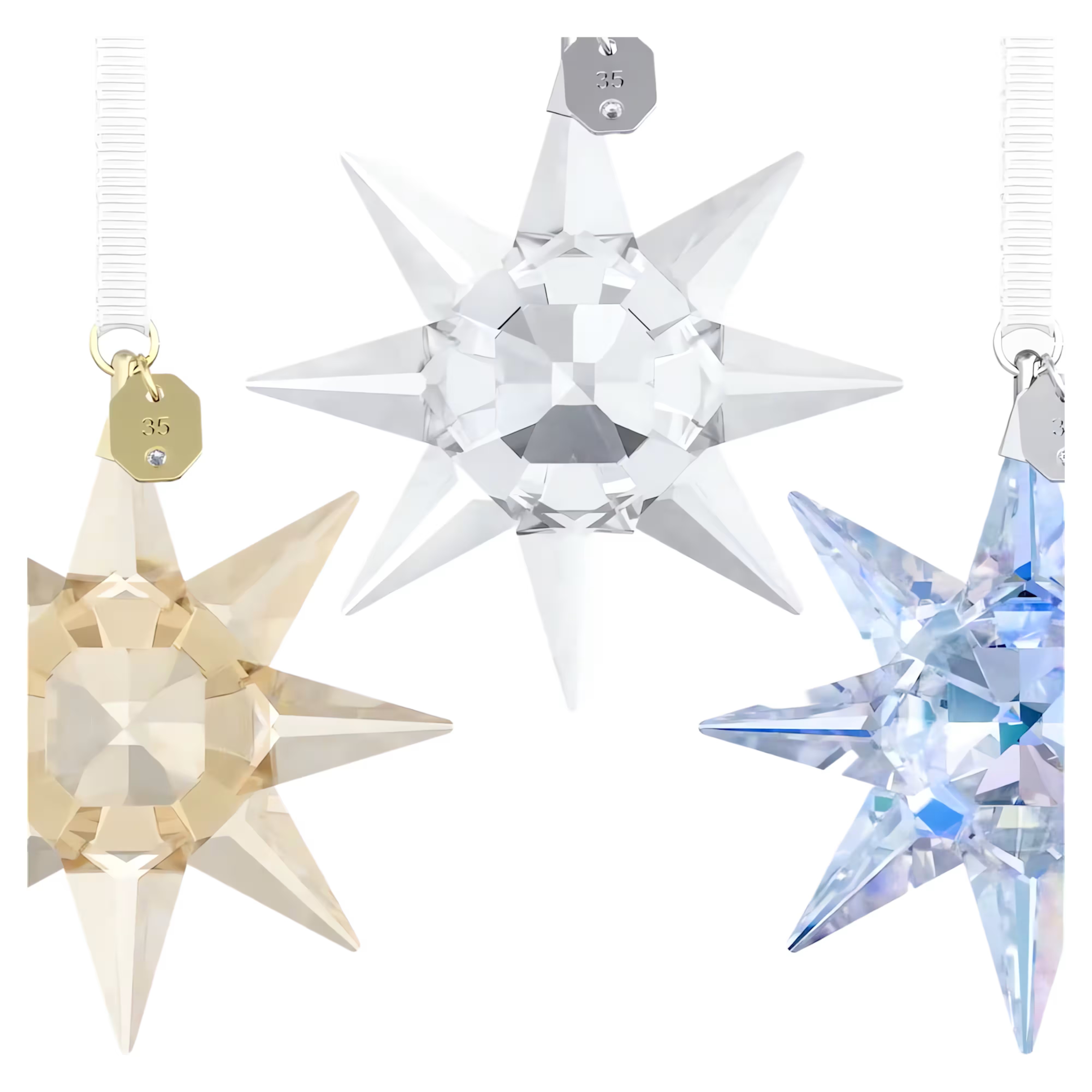 Swarovski 35th Anniversary Multicolored Star Ornament Set