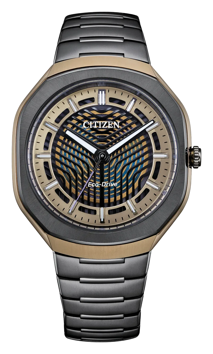 Citizen PHOTON Black and Gold Tone Dial and Super Titanium Watch