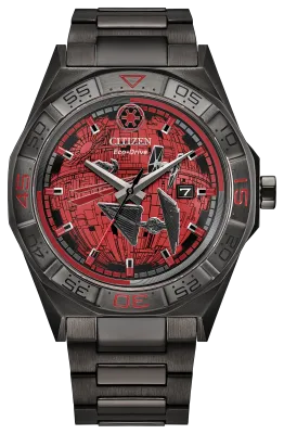 Citizen Star Wars Imperial Battle Red Dial and Black Stainless Steel Watch Citizen Star Wars Imperial Battle Red Dial and Black Stainless Steel Watch