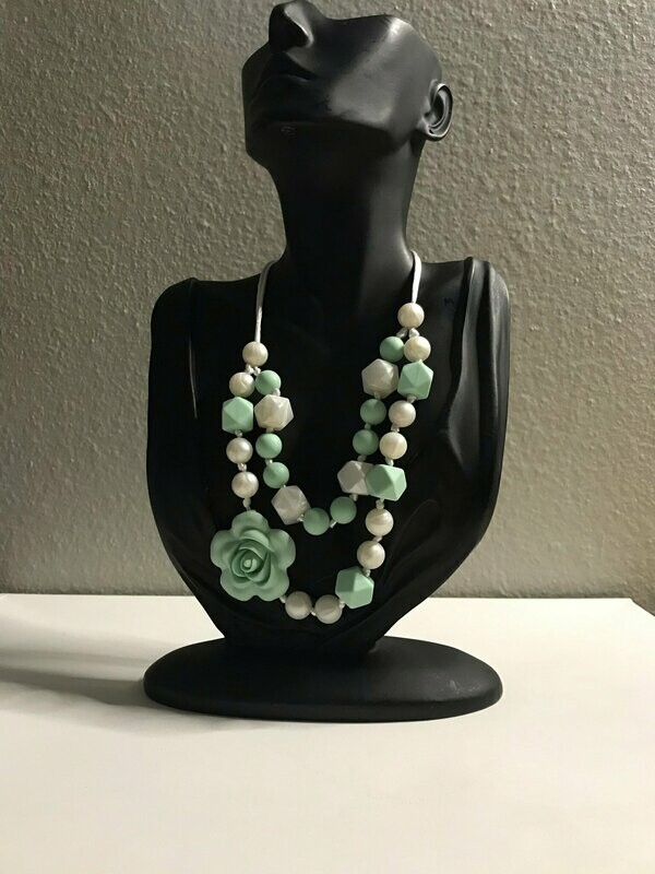 Mint rose double strand
