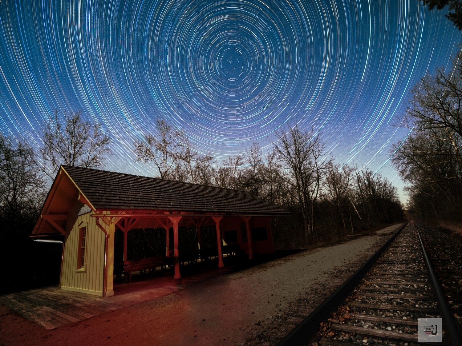 Star Trails at The Train Station