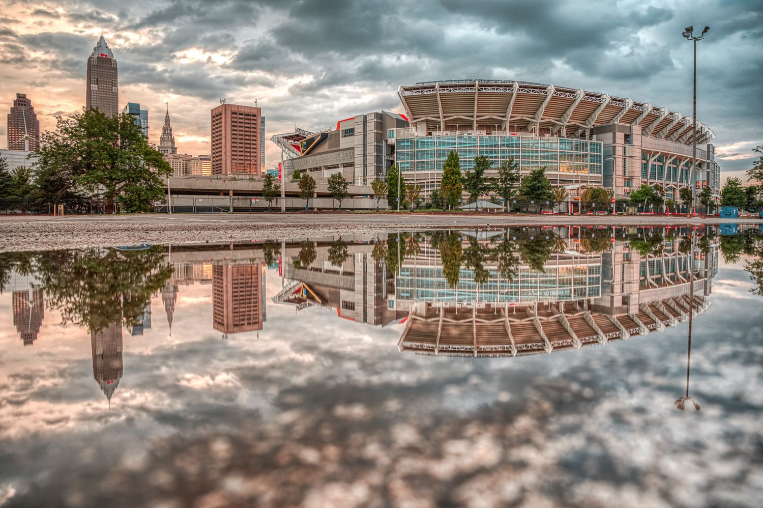 Moody Skies over The Browns Stadium