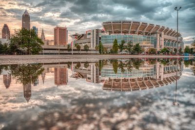Moody Skies over The Browns Stadium