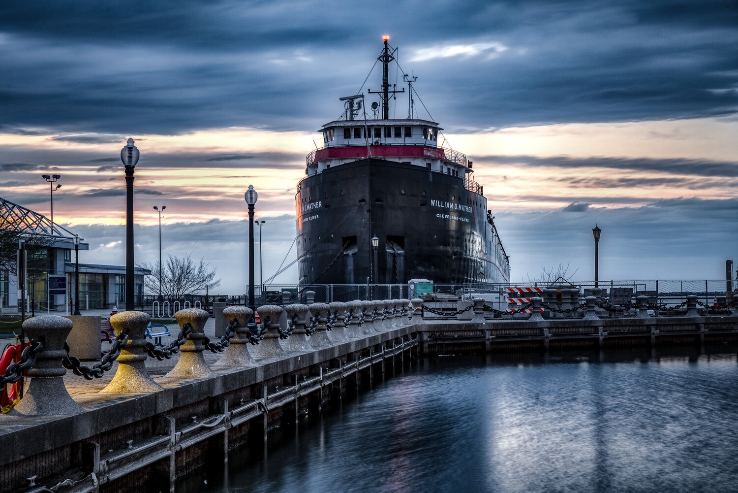 Moody William Mather at night in Cleveland,Ohio