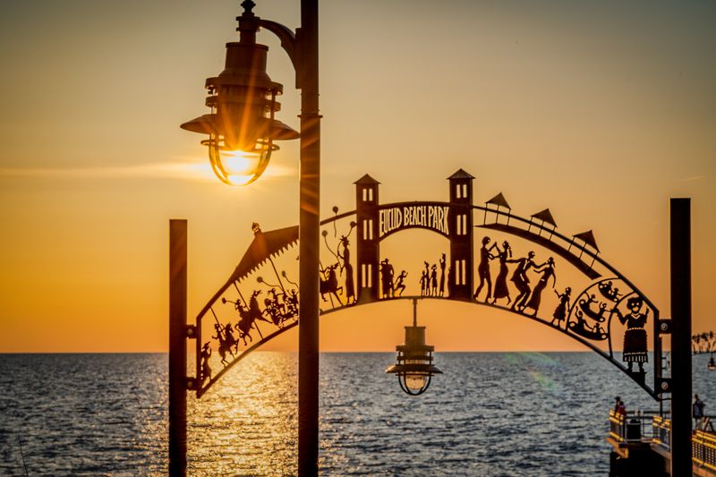 Euclid Beach during a Golden Sunset