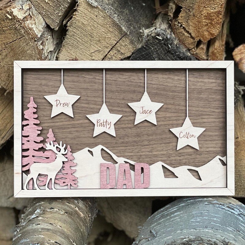 Star Family Name Frame