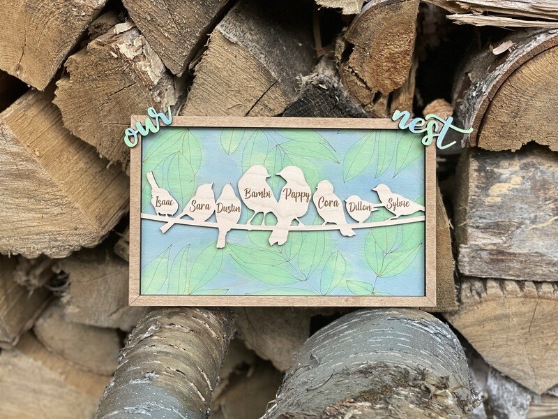 Bird Family Frame