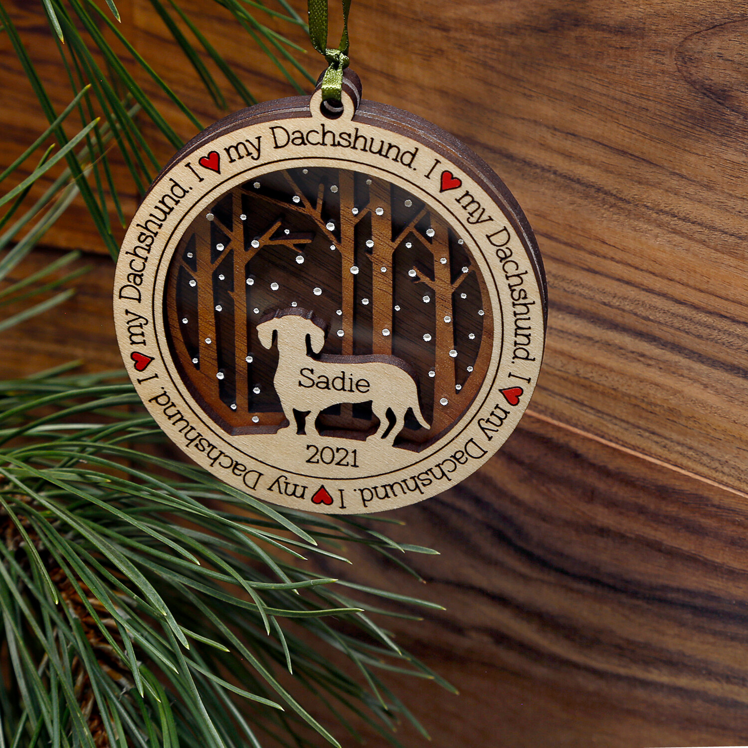 Personalized Dog breed ornament