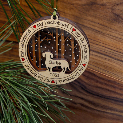 Personalized Dog breed ornament