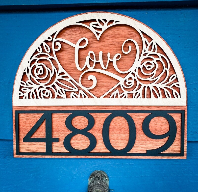 Number plate for wall home