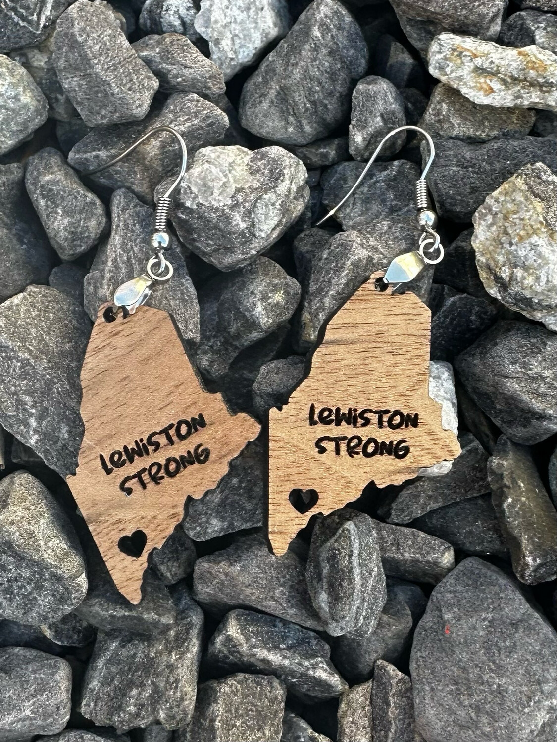 Lewiston strong earrings