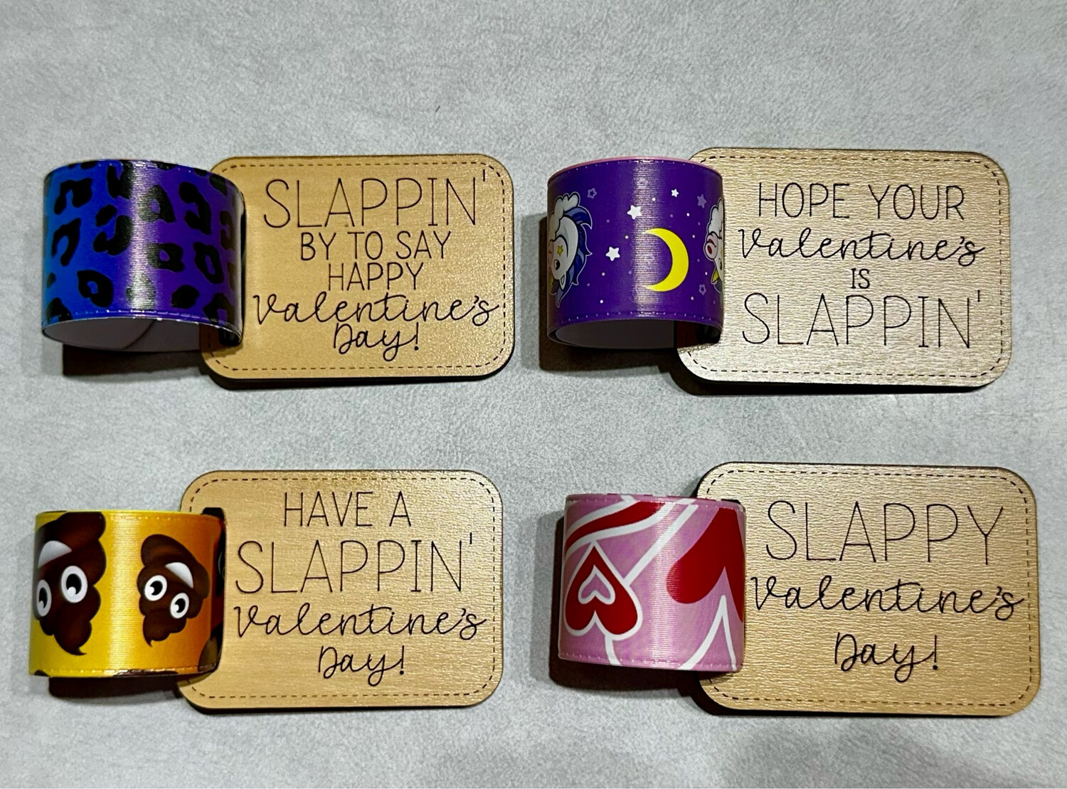 Slap Bracelet Valentines Qty 10