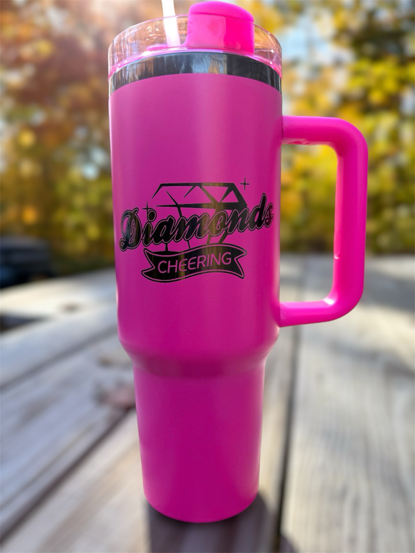 Diamonds 40oz Pink Tumbler