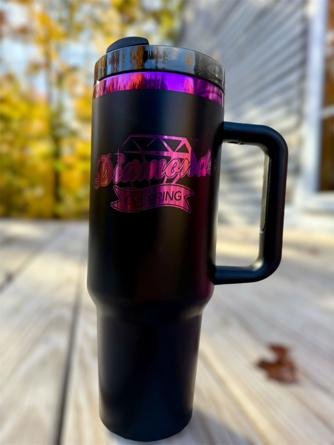 Diamonds 40oz Black Tumbler