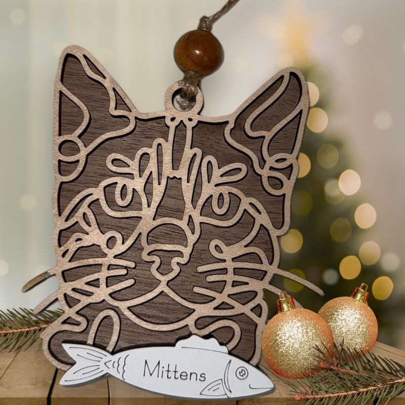 Line drawn Cat ornaments or sign