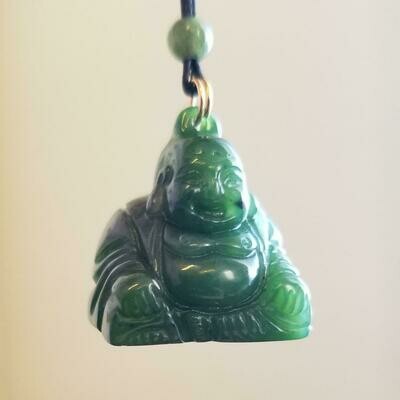 Canadian Nephrite Jade Happy Buddha Pendant