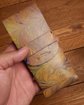 Marbled Eleanor Stitchless Fountain Pen Leather Case