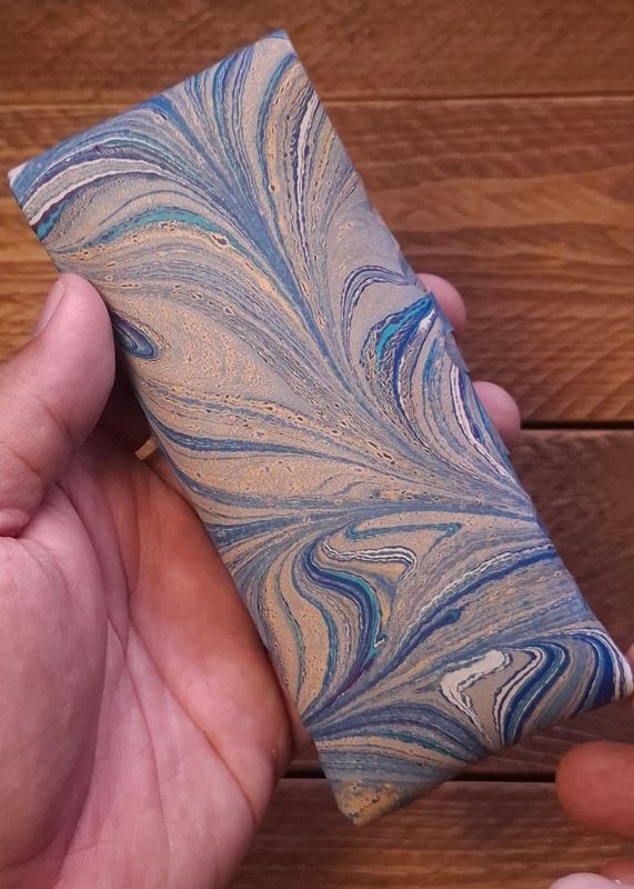 Marbled Eleanor Stitchless Fountain Pen Leather Case