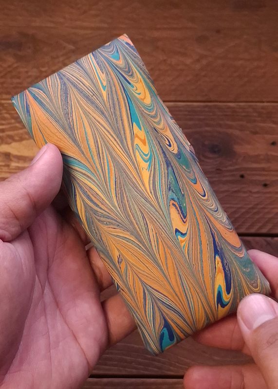 Marbled Eleanor Stitchless Fountain Pen Leather Case
