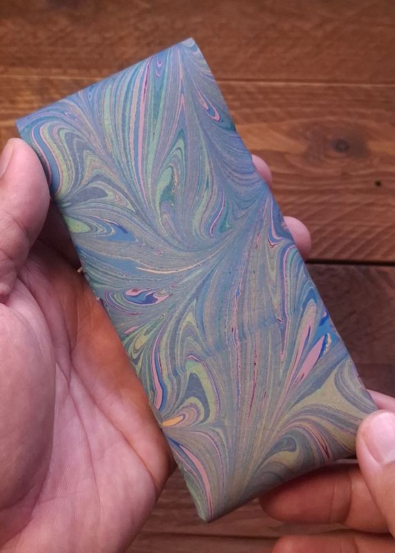 Marbled Eleanor Stitchless Fountain Pen Leather Case