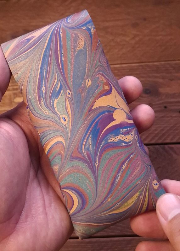 Marbled Eleanor Stitchless Fountain Pen Leather Case