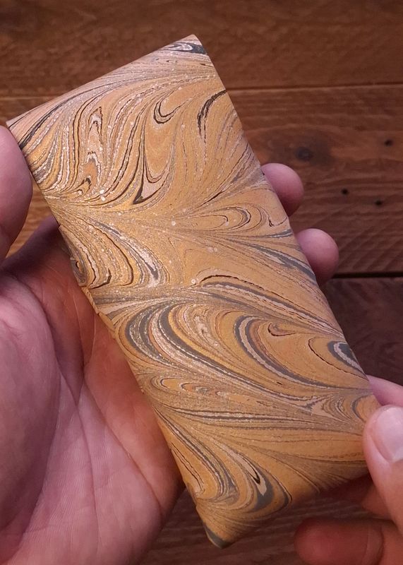 Marbled Eleanor Stitchless Fountain Pen Leather Case