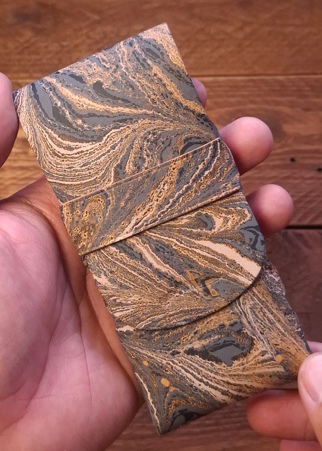 Marbled Eleanor Stitchless Fountain Pen Leather Case