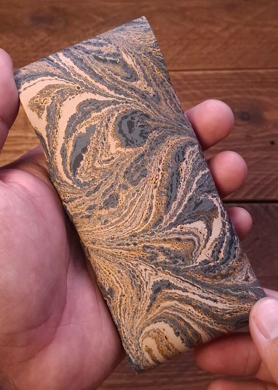 Marbled Eleanor Stitchless Fountain Pen Leather Case