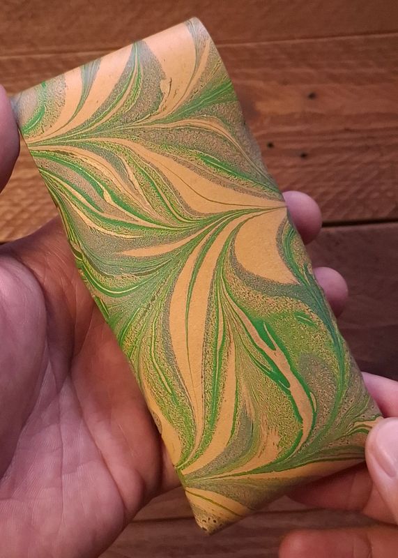 Marbled Eleanor Stitchless Fountain Pen Leather Case